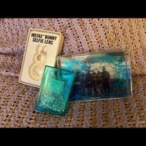 Glitter frames and instax selfie filter